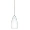 Besa Lighting Karli Cord Pendant, Opal Matte, Satin Nickel Finish, 1x5W LED 1XT-719807-LED-SN - alternate 1